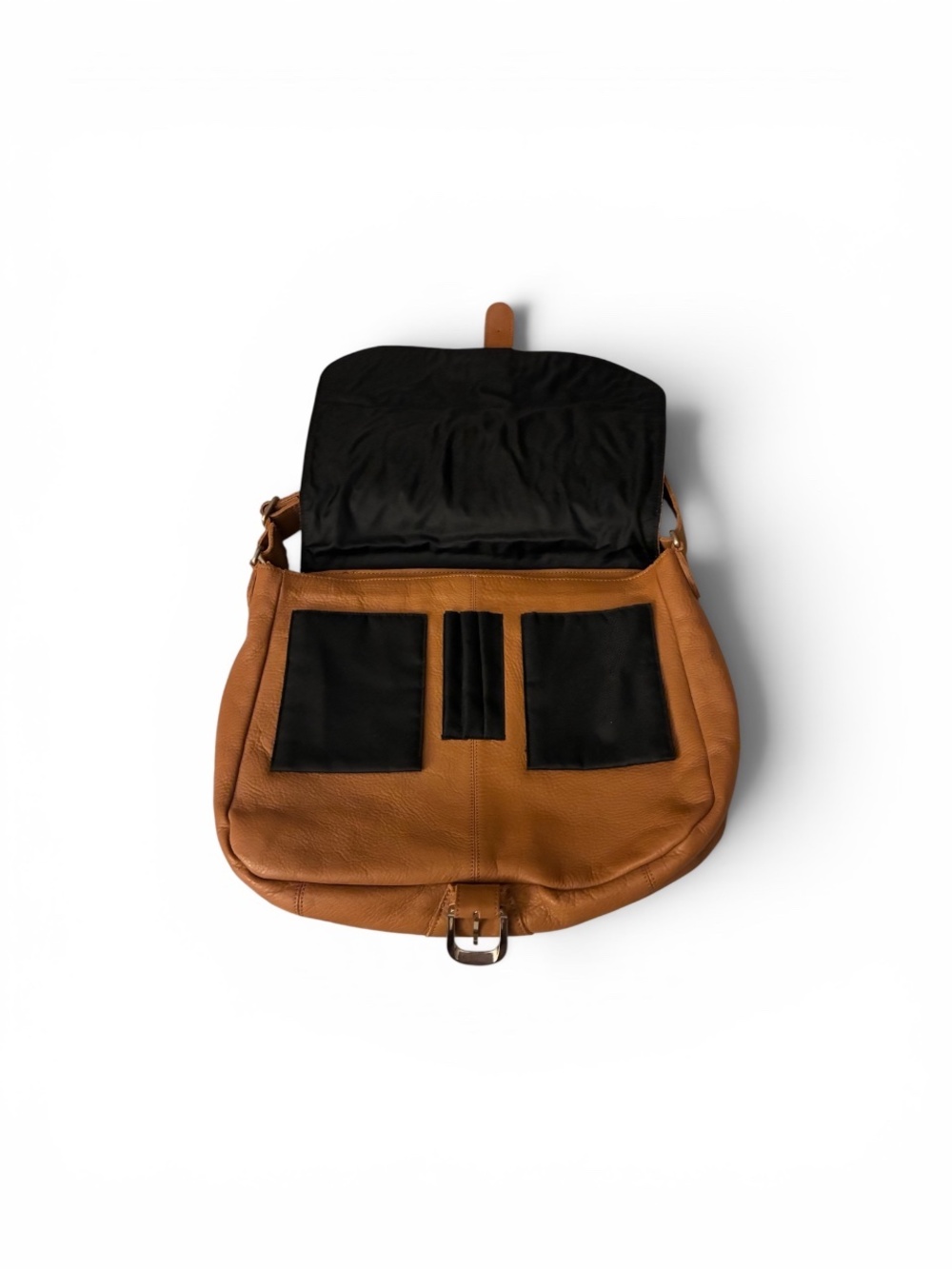 Init Brown Leather Messenger Bag - Picture 3 of 6